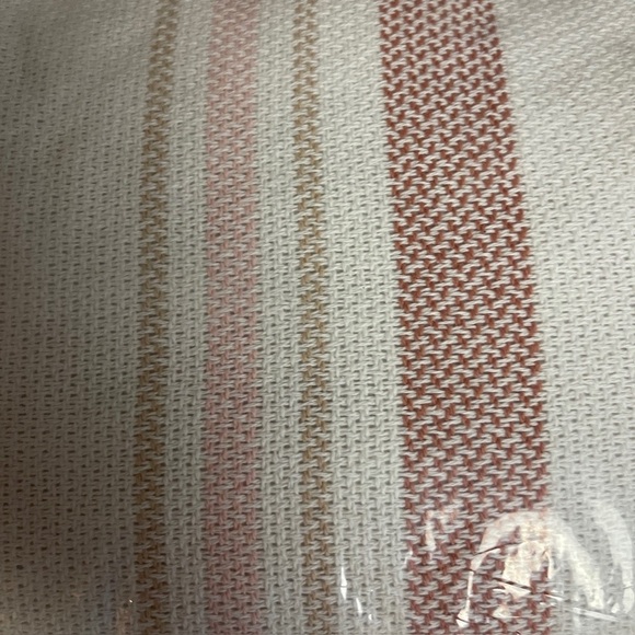 Target Blush and Cream Striped Pillow - Picture 2 of 3